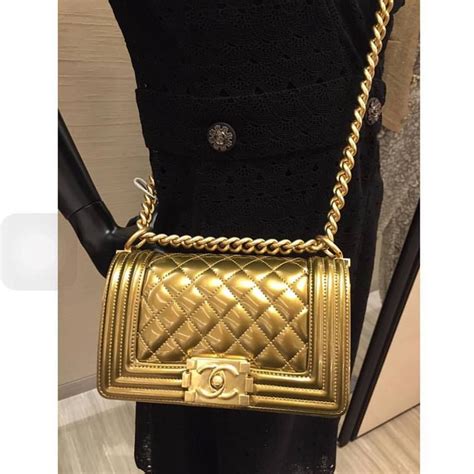 chanel gold lizard boy|coco chanel boys bag.